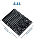 LED PCB Board Chaser Soldering Practice Kit For Beginners showing size 95x72mm with marked pads for DIY projects