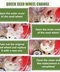 Walk Behind Seed Planter With Integrated Fertilizer Applicator Six Hole Row Crop Seeder showing seed wheel change steps