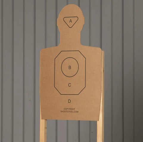 Anatomically Correct Cardboard Targets Pack Of 50 For Range-Ready Defensive Training, Double-Sided With A B C Scoring Zones On One Side