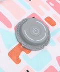 Close-up of USB power button on Grab And Go Breastmilk Cooler Bag Crafted From Tough Canvas With Plug In Usb Cooling.