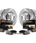 All-In-One Front And Rear Brake Kit With Ceramic Pads And Rotors For Lexus ES300h ES350 2013-2018, Toyota Avalon 2013-2018 And Camry 2012-2017 Complete Brake Replacement