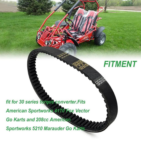 Go Kart 725 Drive Belt Replacement For Hammerhead 80T Mudhead 208R Trailmaster MB200 30 Series Torque Converter Belts ASW 14704 Comet Go Kart Belt Heavy Duty Universal Fit.