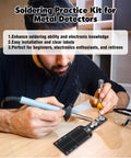 Man using soldering iron on Metal Detector Soldering Project Kit For Newbies And Curious Tinkerers Learn Hands On Electronics