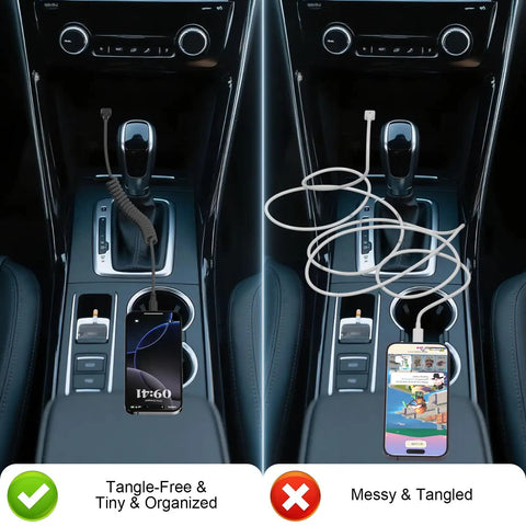 Retractable Braided USB A To USB C Car Charger Cables 2 Pack 3 Ft Ultra Fast Charge For iPhone 17 16 15 Pro Max MacBook Pro Grey