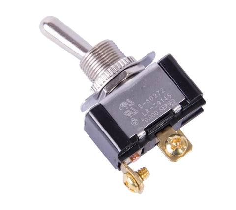 Heavy Duty Electrical Toggle Switch SPST On Off Three Quarters Horsepower 125 250V AC Screw Terminal Built Tough For Industrial Equipment