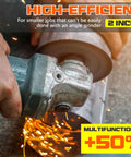 Person using 50 Pack 2 Inch Die Grinder Cut Off Wheels With Three Eighths Inch Arbor And One Quarter Inch Stem Mandrel Holder Kit