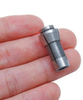Close-up of a die grinder collet in hand from the Four Pack Die Grinder Collet Set For One Quarter And One Eighth Inch Bits