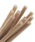 Premium Smooth Bamboo Wood Dowel Rods For Crafting, 1/2 X 15 Inch Unfinished Craft Sticks stacked showing smooth ends.