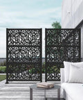 Decorative screen panel with 1.5 inch border for a picture frame look, made from glass filled polypropylene that is UV stable