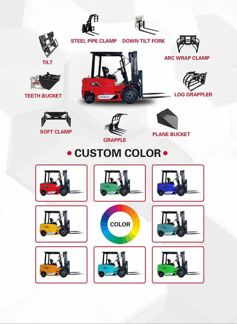Electric Warehouse Forklift For Heavy Duty Cargo Handling And Pallet Transport Workhorse Industrial Lift Truck For Logistics And Storage Facilities Material Moving Equipment For Efficient Warehouse Operations, custom color options