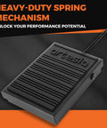 Universal Sustain Pedal With 6 Foot Cable Polarity Switch And Non Slip Base For Digital Pianos MIDI Keyboards Synthesizers
