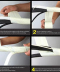 Hands demonstrating installation of Pipe Insulation Tubing One Quarter By Three Eighths Inch, Six Foot Foam Shield for AC units.
