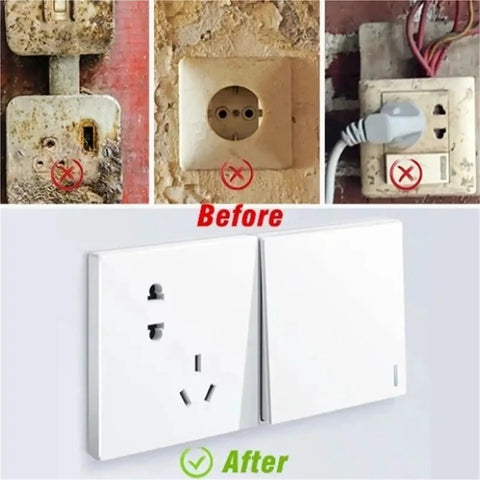 Two Hundred Piece Drywall Anchor Repair Kit For 86 Type Switch Boxes And Loose Wall Sockets With Heavy Duty Metal Clips serrated fix for damaged wall outlet boxes