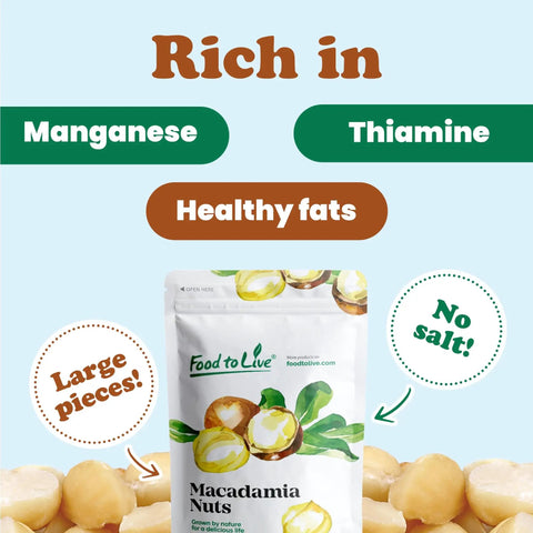 Pack of Macadamia Nut Halves And Pieces Bulk 25 Pounds Raw Unsalted Shelled Kosher Vegan Go To Keto Snack for baking and toppings.