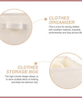 Multi Grid Linen Cotton Closet Organizer Drawer Box With Durable Fabric Dividers in beige, featuring sturdy dividers for organized storage.