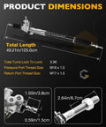 Dimensions of Heavy Duty Hydraulic Power Steering Rack And Pinion Replacement For 2000 2006 Toyota Tundra 3.4L 4.0L 4.7L And 2001 2007 Toyota Sequoia 4.7L Steering Gear Rack Assembly Replaces OE 97 1618 442500C010 442500C020