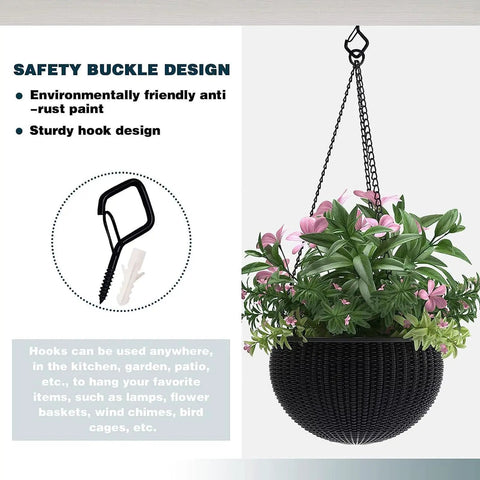 Super Slick Dead Simple Q-Hanger Hooks 20 Pack For Indoor Ceiling And Covered Patio String Lights Plus Hanging Plants Wind Chimes With Drywall Anchor Inserts Black Square Frame