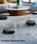 2 In 1 Robot Vacuum And Mop For Pet Owners With Strong Suction, Anti-Tangle Brushless Inlet cleaning hard floor in living room