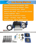 JARYANNIX portable line boring machine, 110V, blue and black with 160 cm bar and mounting accessories.