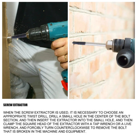 Using screw extractor from 26 Piece Impact Bolt And Nut Remover Kit With Spiral Screw Extractor And 3 8 Drive Drill Bit