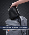 Noise Cancelling Ear Muffs For Adults And Kids With 35dB Hearing Protection Ultra Comfortable Adjustable Safety Earmuffs With Storage Bag being placed in gray backpack