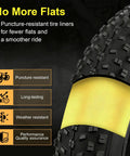 80mm Fat Bike Tire Liner Self Adhesive Inner Tube Protector, showing puncture-resistant and long-lasting features.