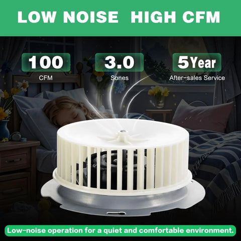 Upgraded 8832NA Blower Motor 100CFM Replacement For 8832N Series Exhaust Fans Pure Copper JA2B099N Quiet Heavy Duty