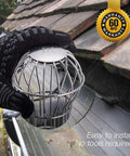 Installing Downspout Debris Guard For 2.8 To 3.7 Inch Round Pipes, 304 Stainless Steel Gutter Strainer, Durable Tool, 4 Pack
