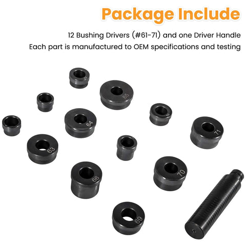 GM 700R4 4L60 4L60E 4L65E Bushing Driver Set 13 Piece Kit With Handle Pro Grade Transmission Seal Installer And Bearing Remover