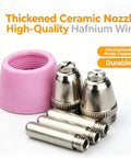 Heavy Duty Plasma Cutter Torch Tip Nozzle Kit 24 Pieces For AG60 AG50 SG55 WSD P60 with ceramic nozzle and electrodes