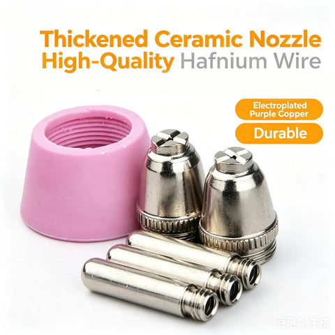 Heavy Duty Plasma Cutter Torch Tip Nozzle Kit 24 Pieces For AG60 AG50 SG55 WSD P60 with ceramic nozzle and electrodes
