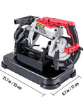 Portable Band Saw 110V 10A Motor With Removable Alloy Steel Base 5 Inch Cutting Capacity Variable Speed Handheld Band Saw