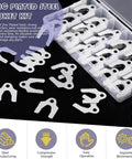 Auto Alignment Body Shim Kit With Storage Box, 144 Piece Set in various sizes on display and organized in a plastic box.