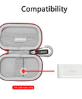 Open Hard Case For Kingston XS1000 XS2000 XS1000R SSD, Custom Foam Interior, showcasing storage compartments and durable material.