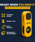 Magnetic Stud Finder With Built In Level And Marker battery-free yellow compact tool with rare earth magnet and wrist lanyard
