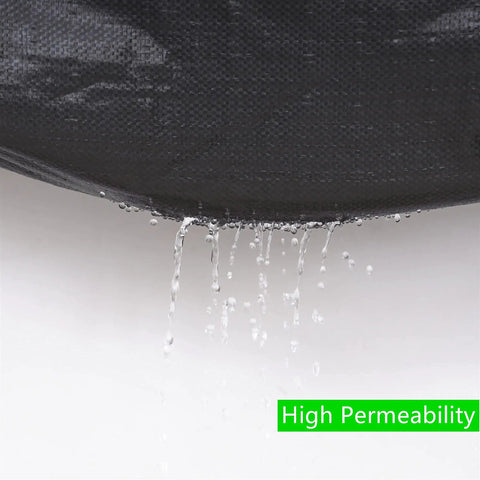 Heavy Duty Weed Barrier Fabric 3ft By 300ft 3.2oz Tear-Resistant Ground Cover showing water permeability feature