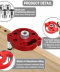 Self Centering Dowel Jig Kit For Knockout Drill Guide Locator Alignment With Heavy Duty Bushings, aluminum alloy body with positioning sleeves.