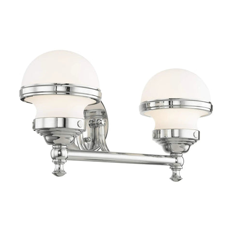 Transitional Two Light Bath Vanity Fixture From Oldwick Collection In Polished Chrome Finish For Dope Bathroom Makeover, Sleek Look