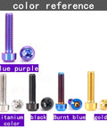 Aviation Grade Titanium Cone Head Screws Torx Anti Theft 4 Pack M4 M5 M6 M8 Burnt Blue CNC Machined color options