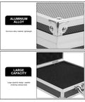 Premium Aluminum Tool Box Featuring Heavy Duty Build And Secure Snap Lock Cover For Van Life Adventures Job Site Projects Weekend Warrior Gear Compact Alloy Storage Case showcasing aluminum alloy material and large capacity design.