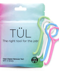 Made in USA Invisalign Remover Tool 4 Pack With Lifetime Replacements Ortho Approved Aligner And Retainer Remover No Nails Needed Easy Hook And Pull Design The Go To Invisalign Accessories, 4 color pack in pouch