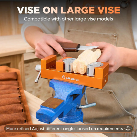 Fractal Vise Self Adjusting Drill Press Bench Vice With Adaptive Jaw Clamping For Flat Round And Irregular Parts Durable Orange Finish Keeps Small Parts Locked In While You Work on blue bench vise holding wood