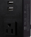Flush Mount Power Outlet With Heat Resistant Pc Body Legit Fire Proof Design Clean Wire Routing No Sweat Wall Install For Modern Homes And Fast Room Refreshes showing USB ports and AC outlet.