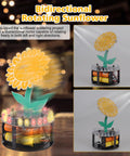 Light Chasing Sunflower Soldering Kit With RGB LED Flashing Lights and bidirectional rotation, showcased in a classroom setting.