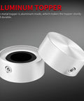 Metal Footswitch Topper for Guitar Effect Pedals with Rubber Insert and Dual Set Screws, Silver Stomp Pedal Button Cap, Aluminum