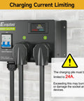 Four Prong NEMA 14 50R Dryer Splitter With Breaker 240V Auto Switch For Smart Charging Management That Puts Left Side First And Auto Rebalances Power For EVs And Home Dryers, front view