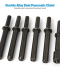 Durable alloy steel chisels in Heavy Duty Smoothing Pneumatic Air Rivet Hammer Tools Kit 7 Piece Set For Quick Riveting
