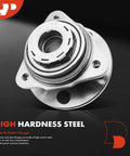 Front Wheel Bearing And Hub Assembly For Ford Ranger And Mazda B3000 B4000 1998 1999 2000 5 Lug Wheels 4WD And 2WD ABS Only Pulse Vacuum Hub Locks Compatible Durable Construction And Easy Install shown in high hardness steel with visible mounting flange.