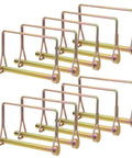 10 Pcs Gold 4 Inch Long Trailer Hitch Pins One Quarter Inch Diameter Heavy Duty Stainless Steel With Zinc Plated Finish Rust Resistant