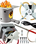 Auger Motor And Induction Fan Kit For Traeger And Pit Boss Wood Pellet Grills With Fire Burn Pot And Hot Rod Ignitor Replacement Parts